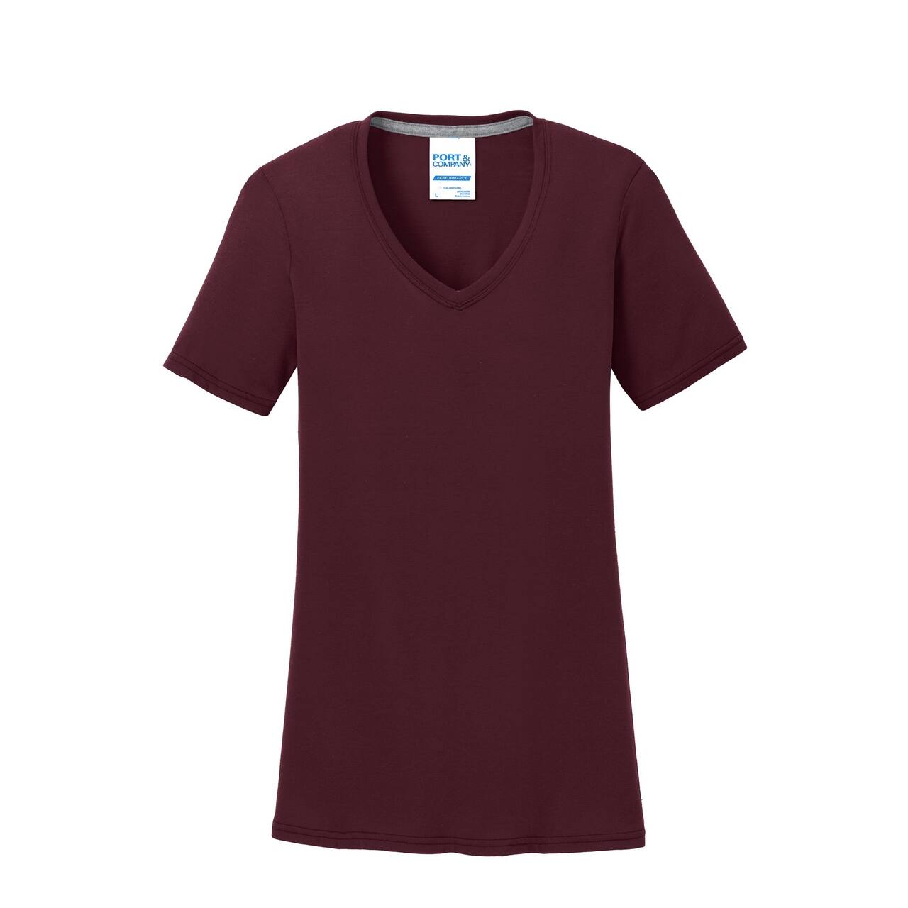 Port & Company® Colors Ladies Performance Blend V-Neck T-Shirt